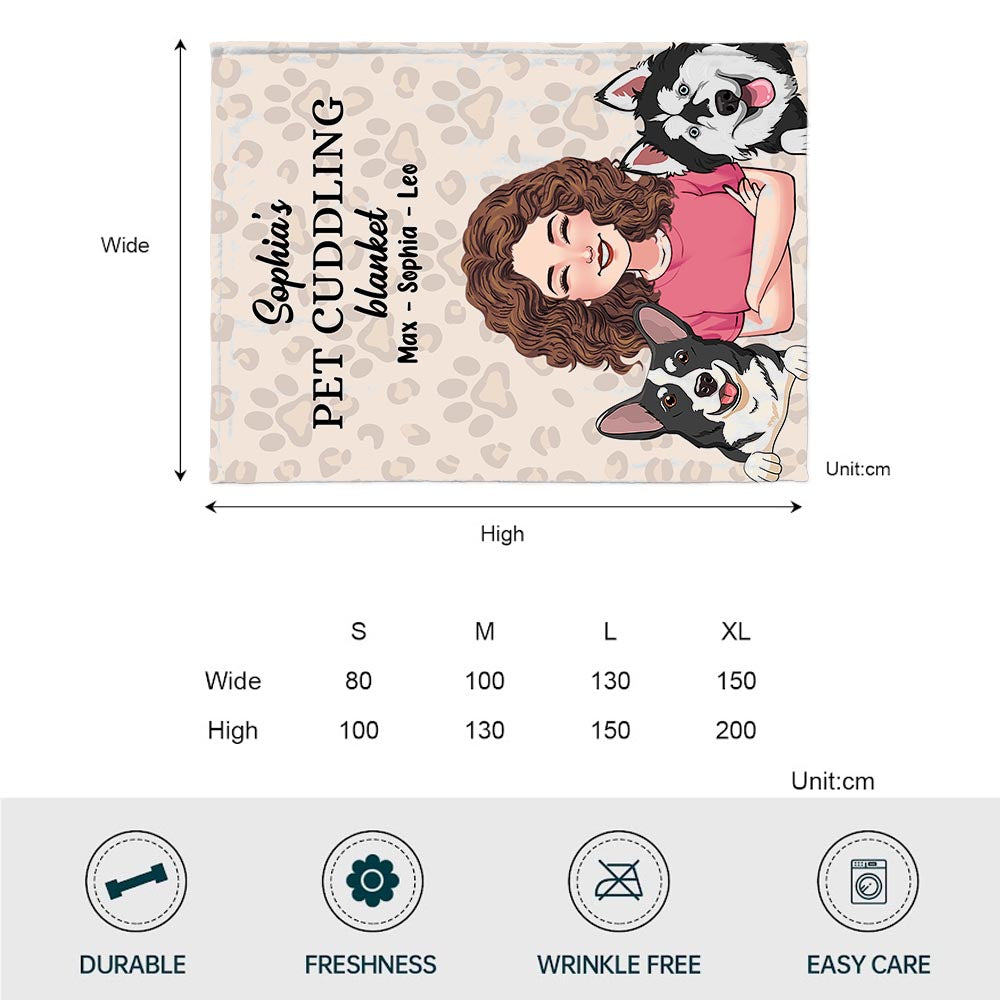 Pet Cuddling blanket - Cat gift for cat lover - Personalized Blanket