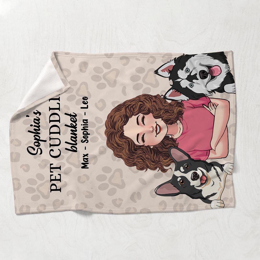 Pet Cuddling blanket - Cat gift for cat lover - Personalized Blanket