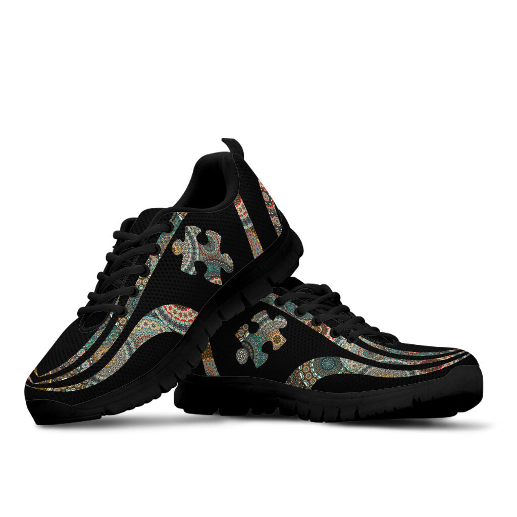 Vintage Mandala Autism Awareness Sneakers 0622