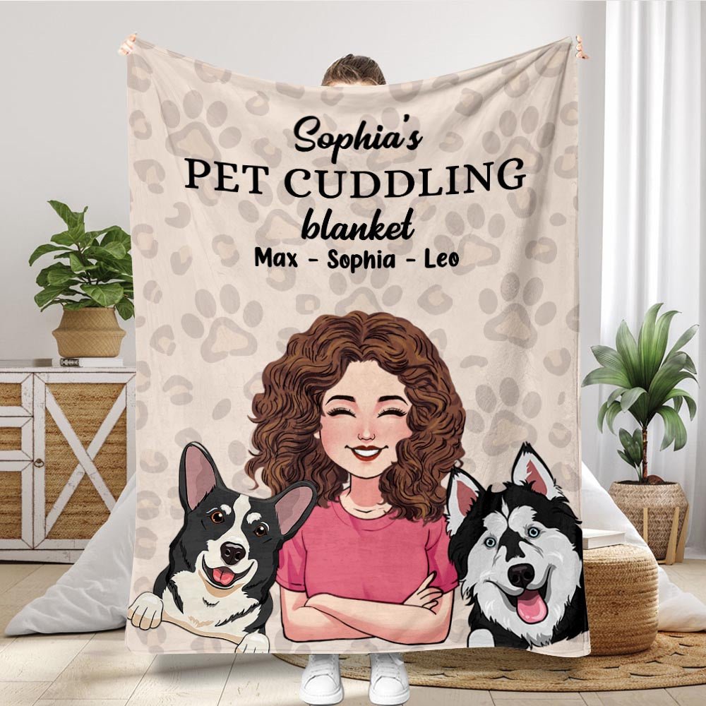 Pet Cuddling blanket - Cat gift for cat lover - Personalized Blanket