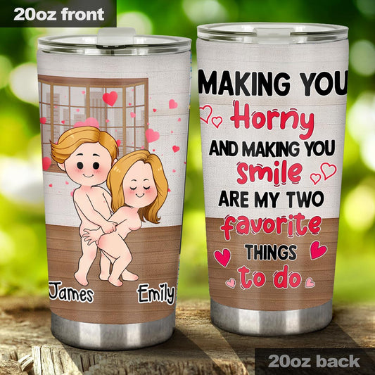 Making You Smile - Personalized Couple Tumbler