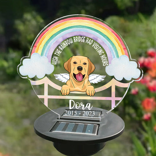 Rainbow Bridge - Personalized Dog Garden Solar Light