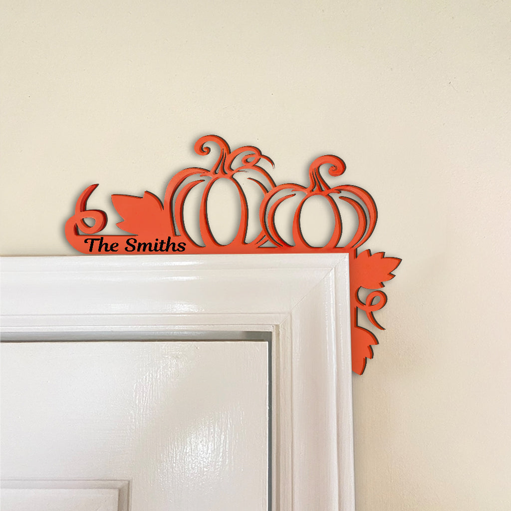 Thanksgiving Pumpkin - Personalized Thanksgiving Door Frame Decoration