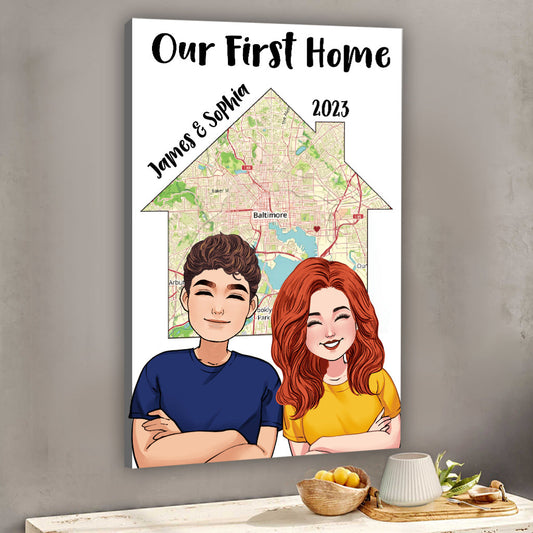 Where Are We? - Personalized Housewarming Canvas And Poster