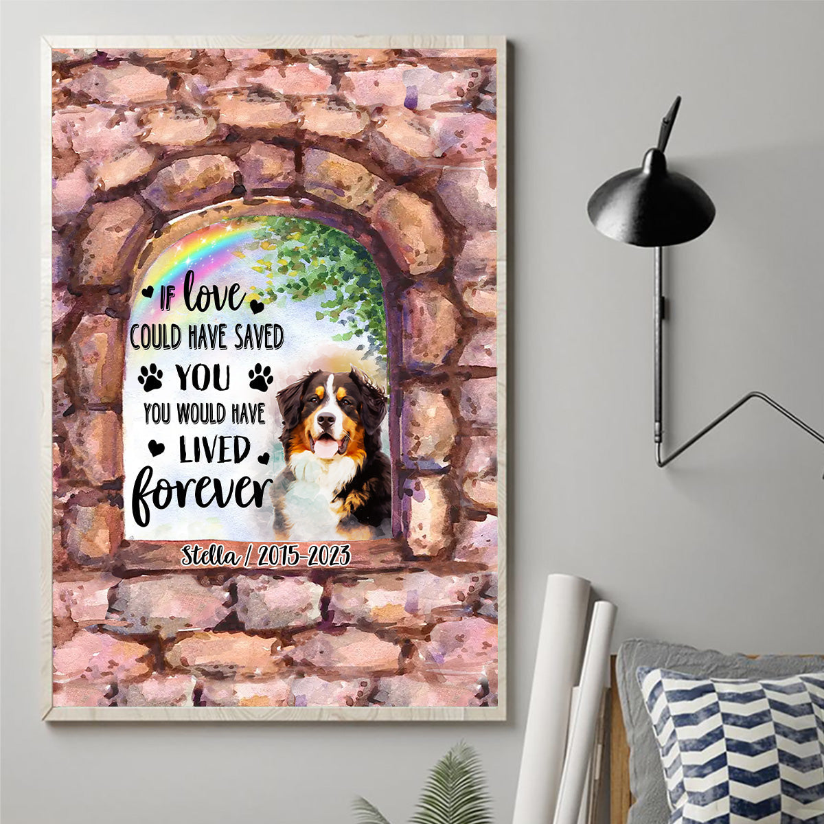 No Longer By My Side - Personalized Dog Canvas And Poster