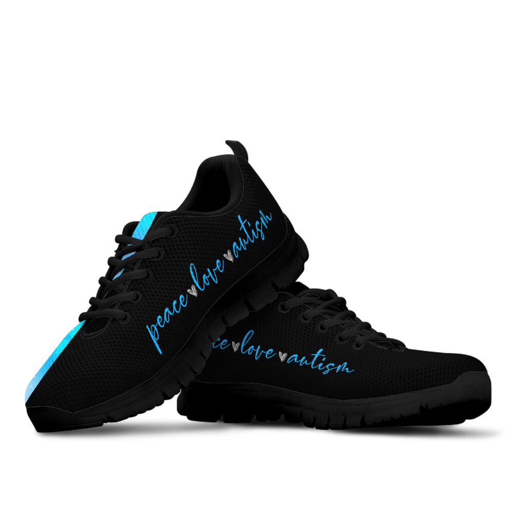 Peace Love Autism Autism Awareness Sneakers 0622