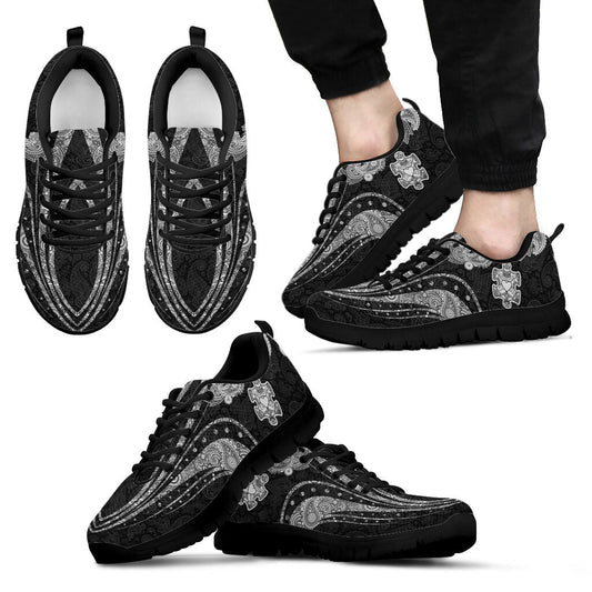 Puzzle Piece Mandala Autism Awareness Sneakers 0622