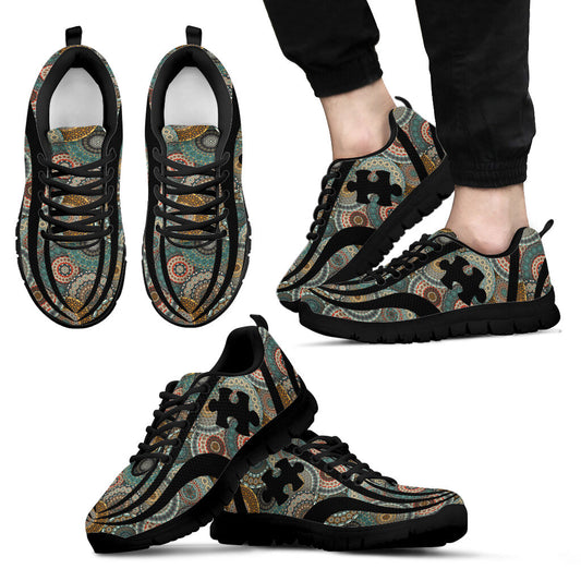 Vintage Mandala Autism Awareness Sneakers 0622