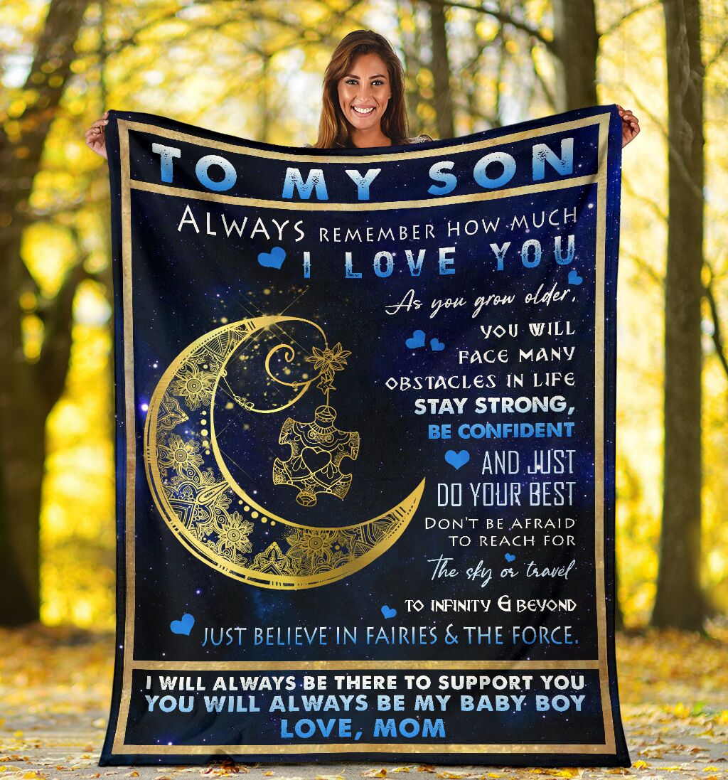 To My Son Autism Awareness Blanket 0622