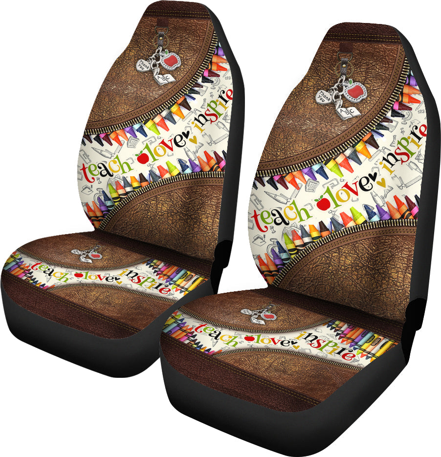 Teach Love Inspire Teacher Seat Covers 0622