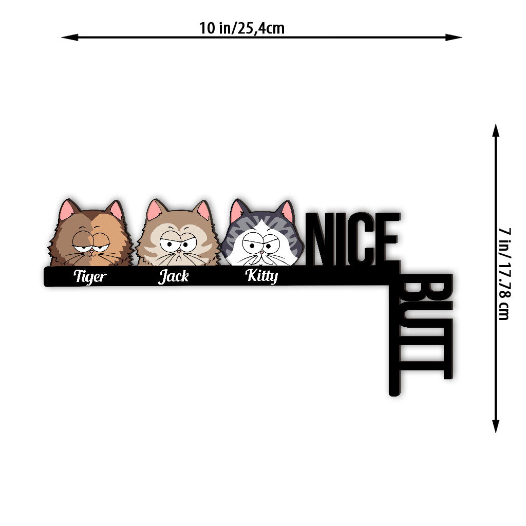 Nice Butt - Personalized Cat Door Frame Decoration