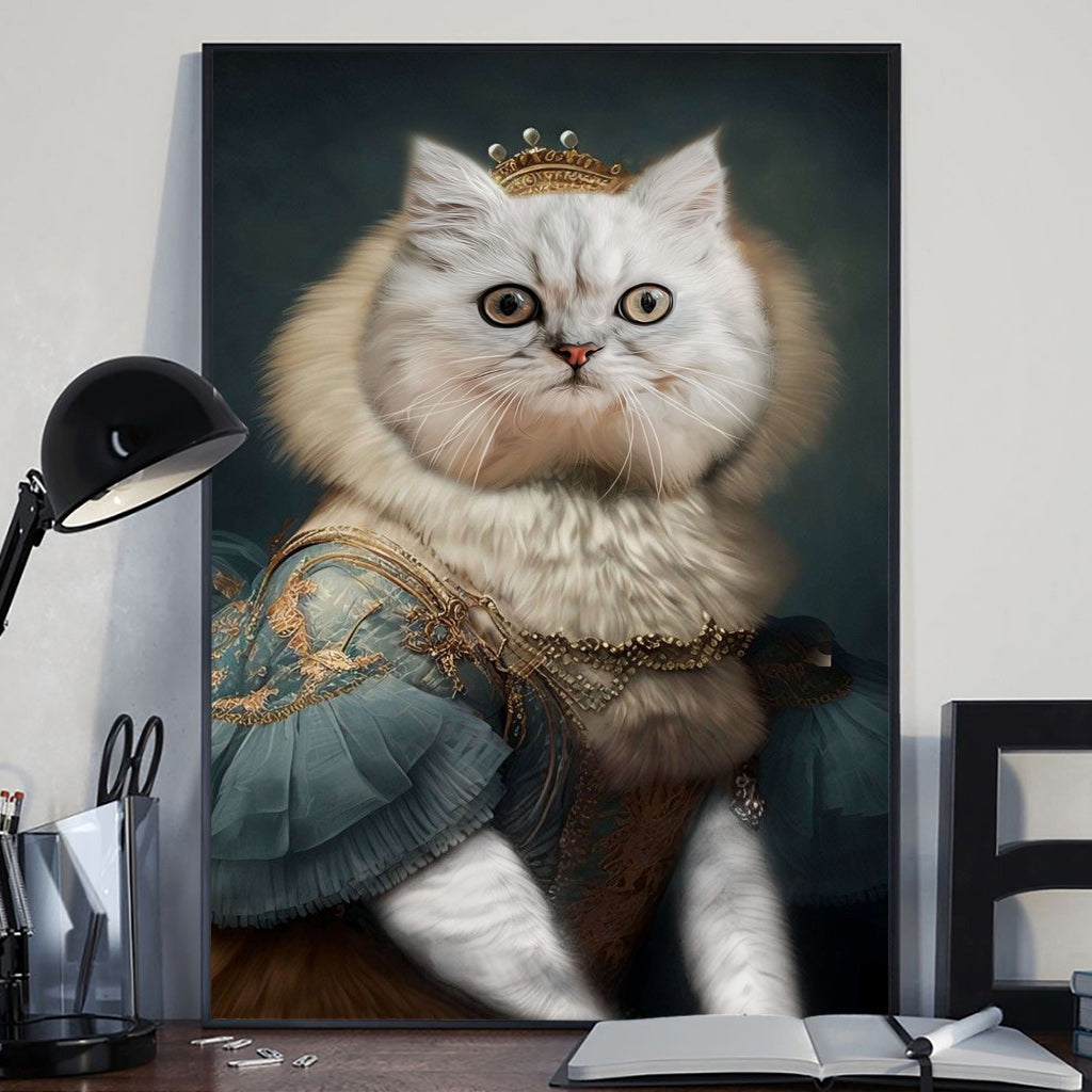 Royal Portrait - Personalized Cat Canvas And Poster