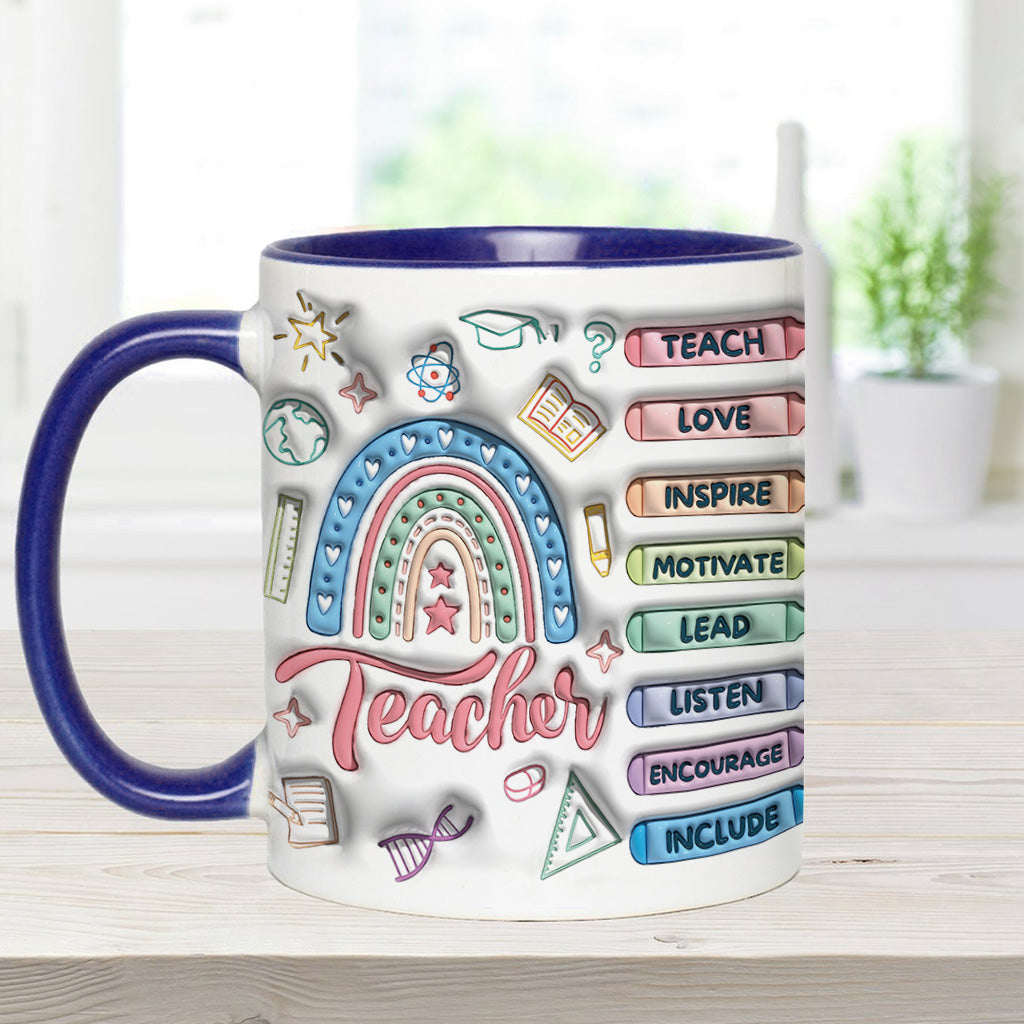 Thank You For Being An Amazing Teacher - Personalized Teacher Accent Mug