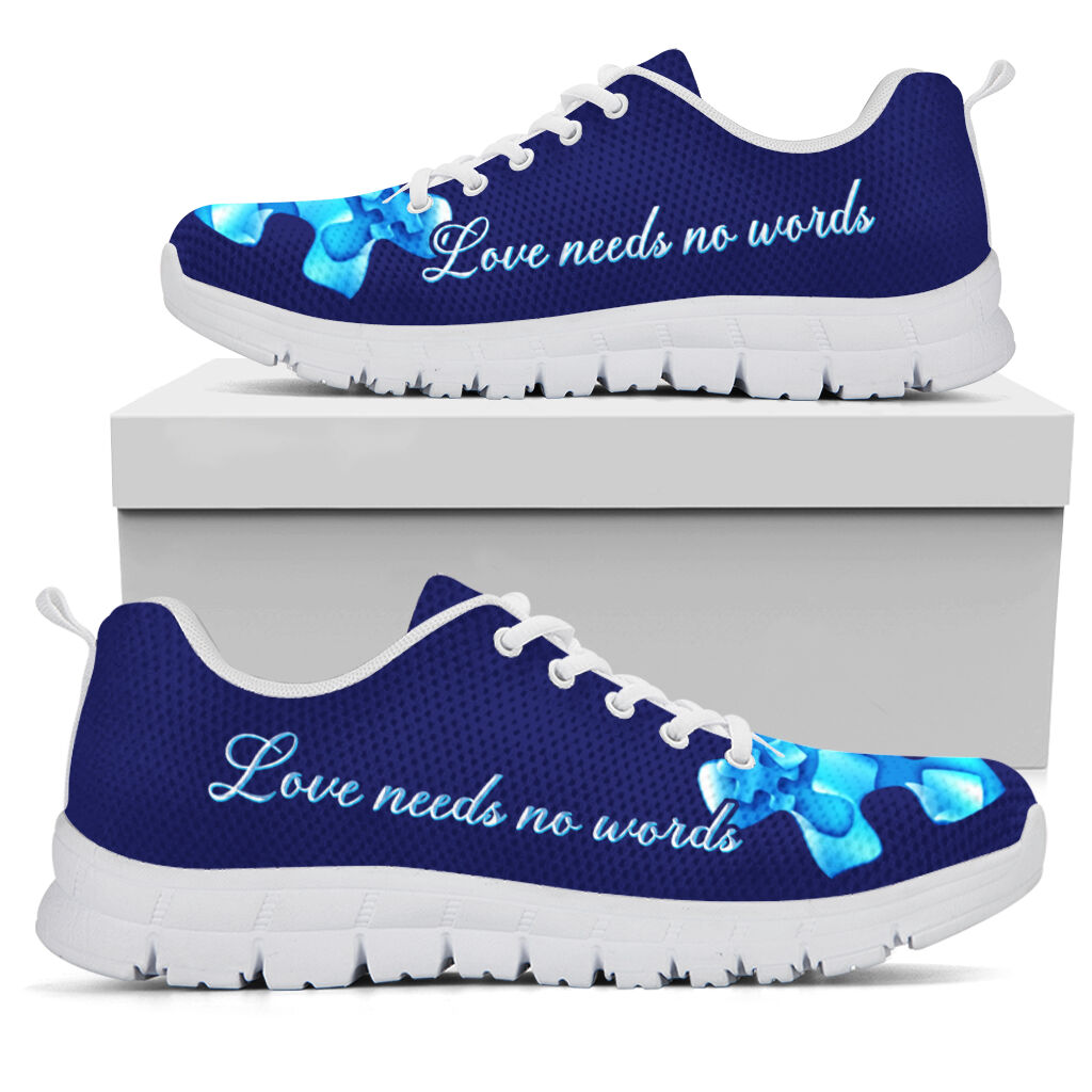Love Need No Words Autism Awareness Sneakers 0622