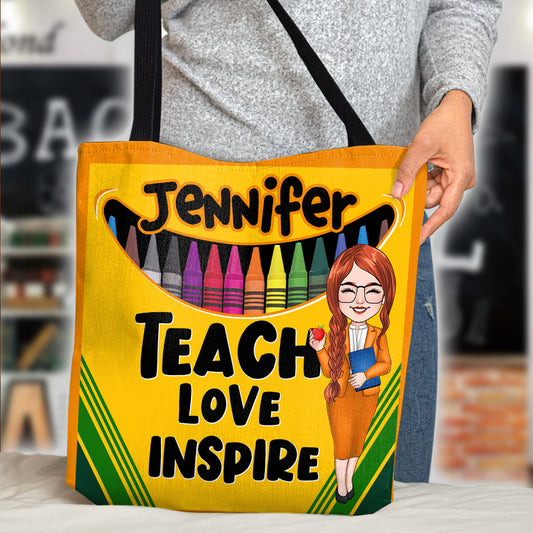 Teach Love Inspire - Personalized Teacher Tote Bag