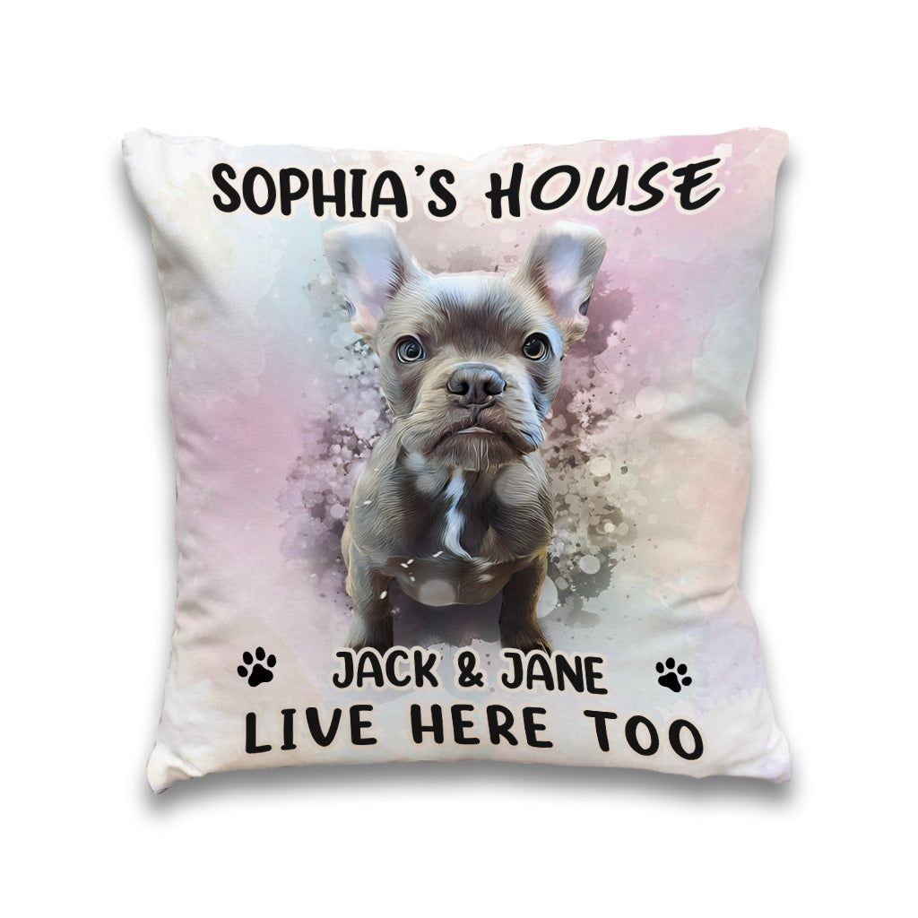 My House - Personalized Dog Throw Pillow