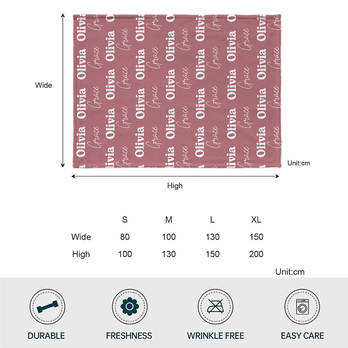 Custom Name Pattern - Personalized Mother Blanket