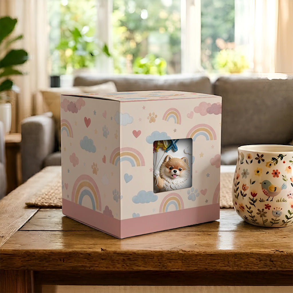 Custom Pet Name Ballon - Personalized Dog Accent Mug With Gift Box