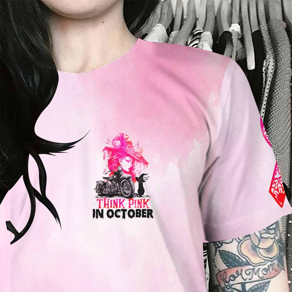 Think Pink In October Motorcycle Ride  - Breast Cancer Awareness All Over T-shirt and Hoodie