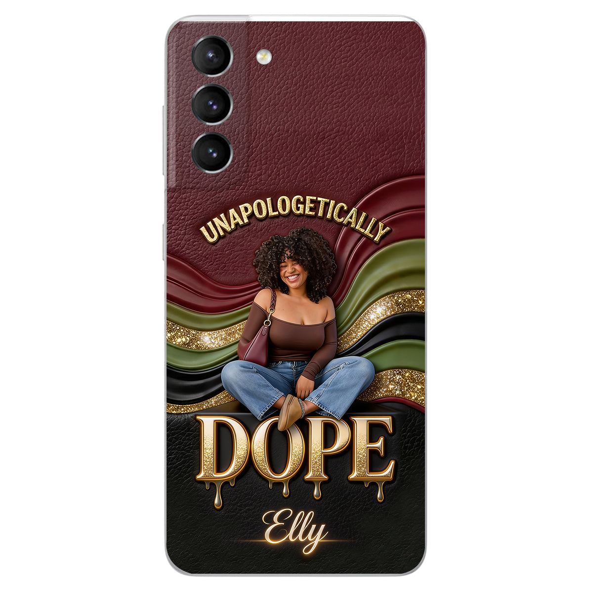 Happy Juneteeth, Black History, Black Pride - Personalized African American 3D Embossed Leather Phone Case