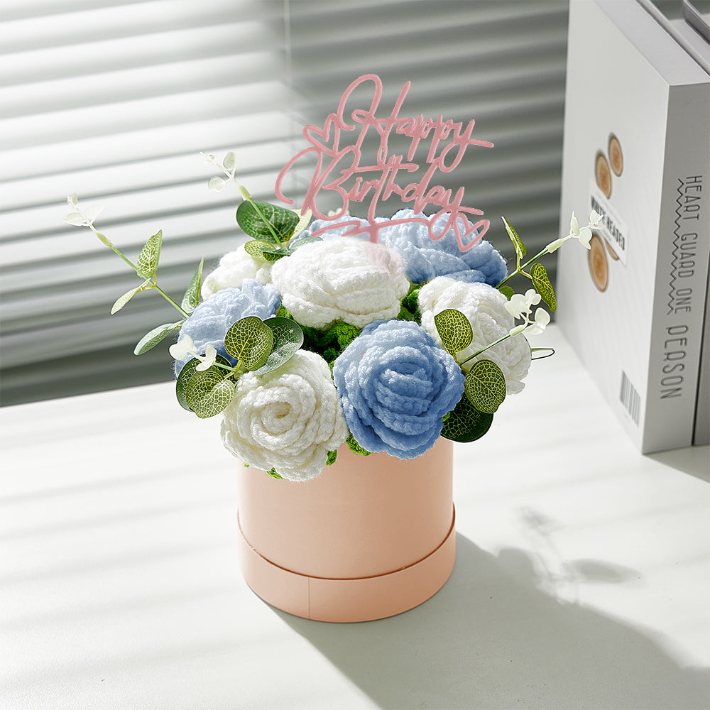 Congratulations Graduate - Personalized Graduation Crochet Flowers Graduation Gift Box