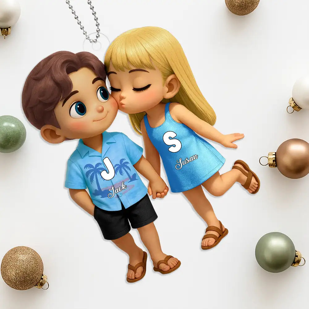 Cute Couple Holding Hands Acrylic Car Hanger, Sweet Love Gift for Her or Him, Personalized Romantic Decor