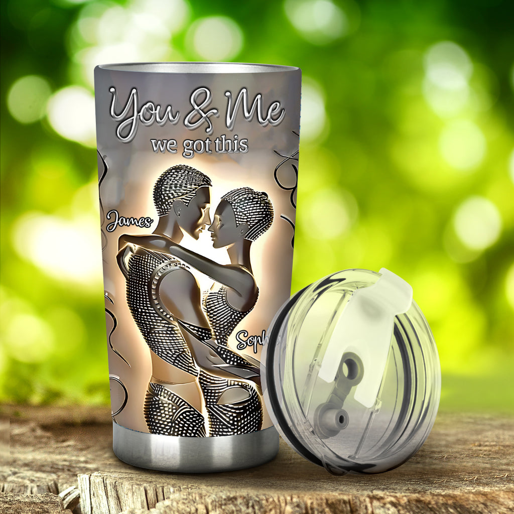 It's You & Me - Personalized African American Tumbler