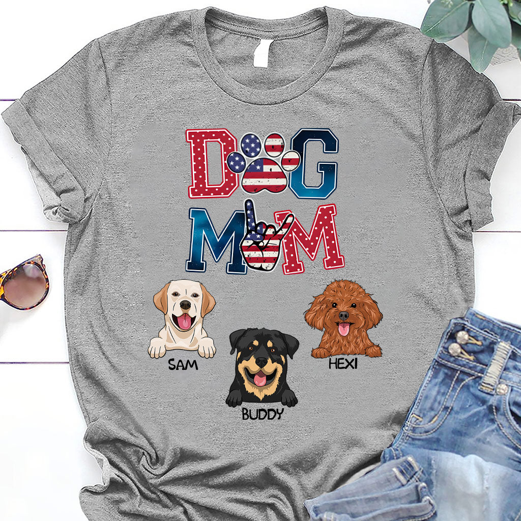 American Dog Mom - Personalized Dog T-shirt & Hoodie