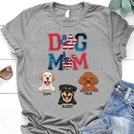 American Dog Mom - Personalized Dog T-shirt & Hoodie