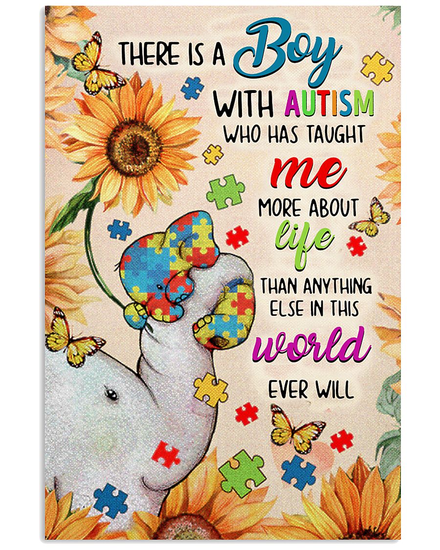 Autism A Boy With Autism Has Taught Me - Autism Awareness Poster 0921