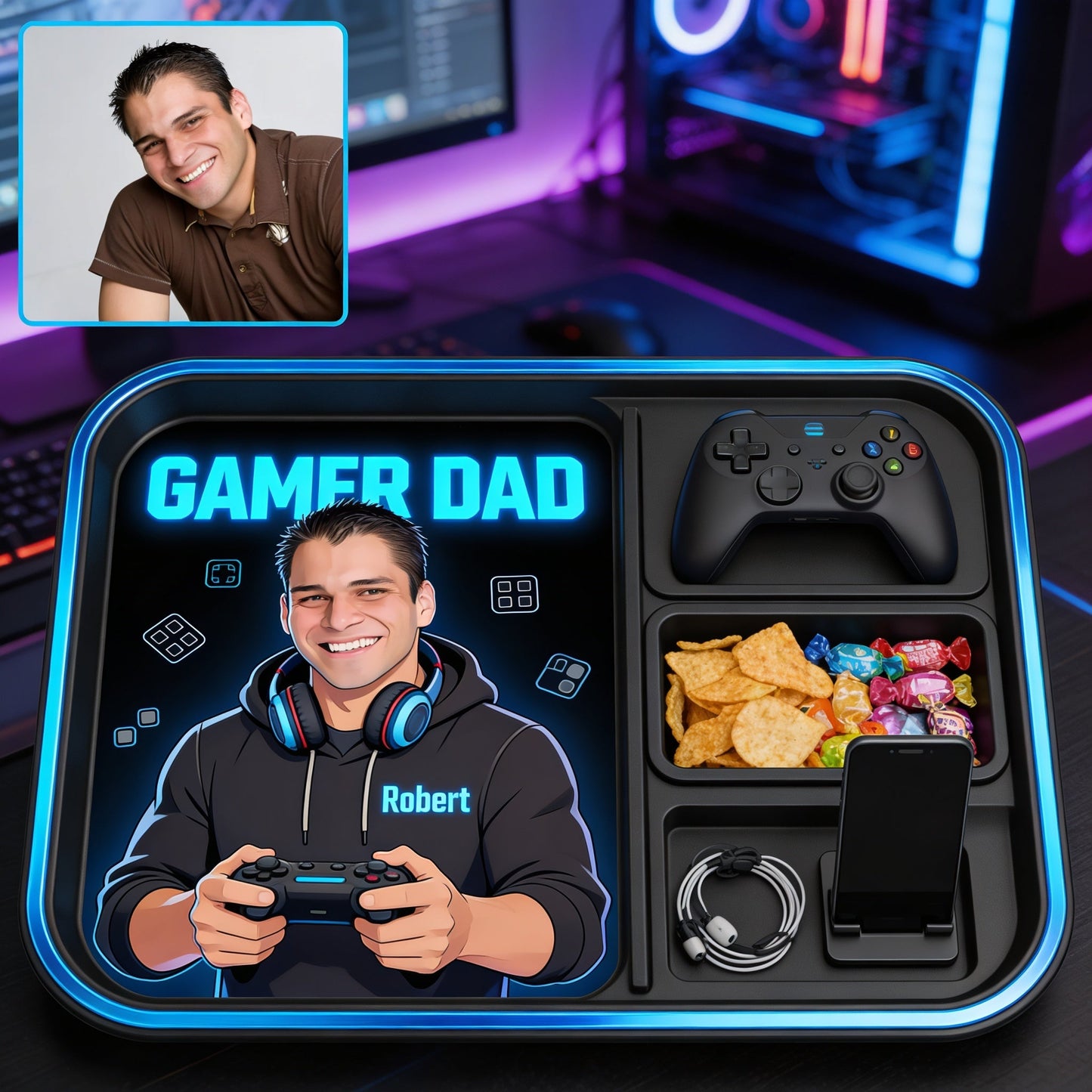 Gamer Dad - Personalized Father Catch-All Tray