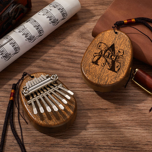 Custom Name Initial Thumb Piano 8 Keys Mini Name Kalimba - gift for anyone - Personalized Kalimba