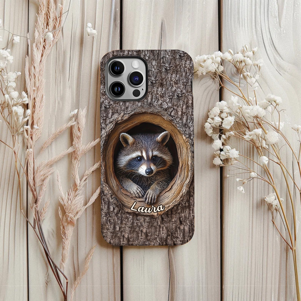 Adorable Raccoon - Personalized Raccoon Full Print Phone Case