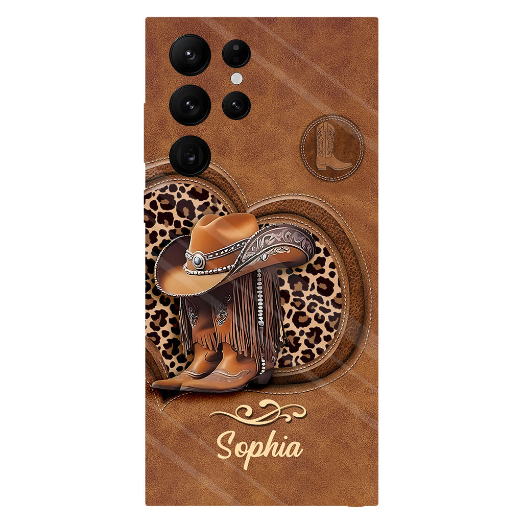 Cowgirl Boots - Personalized Cowgirl Full Print Phone Case