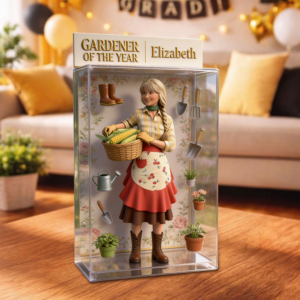 Gardener Of The Year - Personalized Gardening Acrylic Display Box