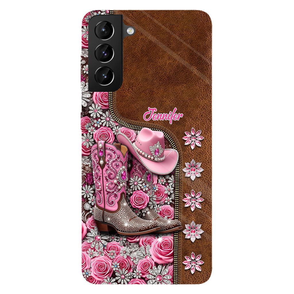 Beautiful Cowgirl Boots - Personalized Cowgirl Full Print Phone Case