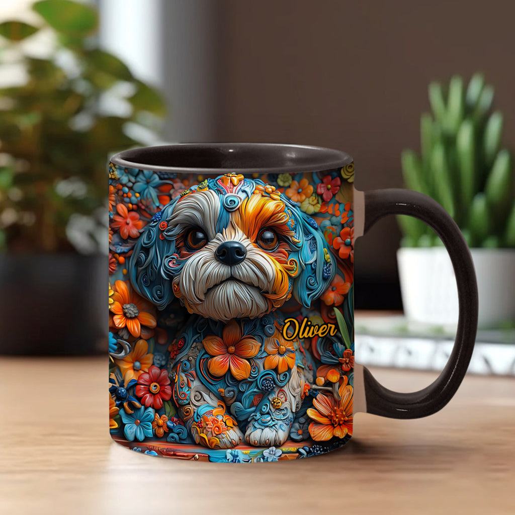 Colorful Shih Tzu Dreams - Personalized Dog Accent Mug