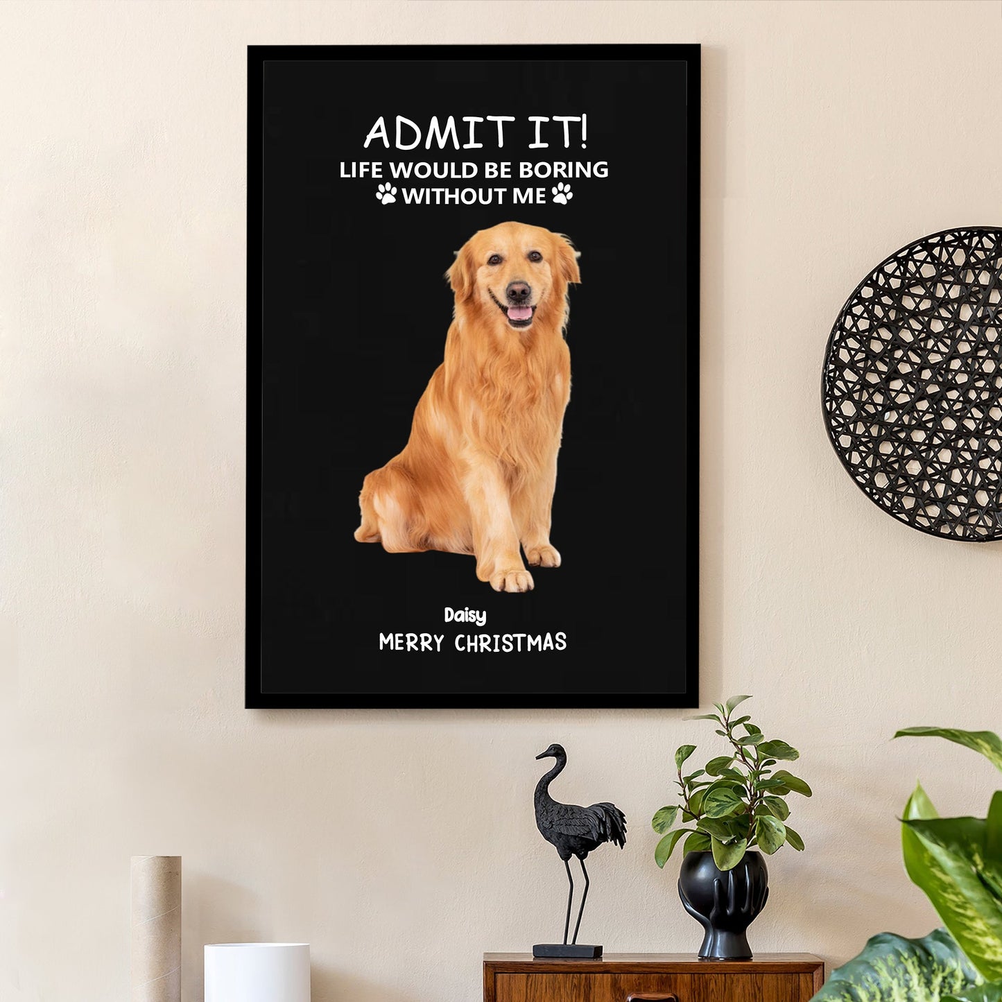 Personalized Christmas Poster - Funny Pet - Themed Gift Poster