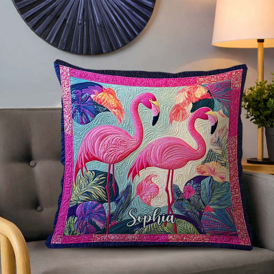 Beautiful Flamingo - Personalized Flamingo Throw Pillow
