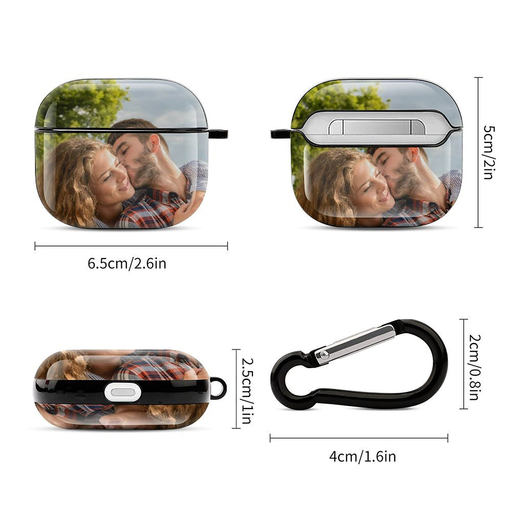 Custom Photo - Personalized Airpods 3 Case Cover With Keychain