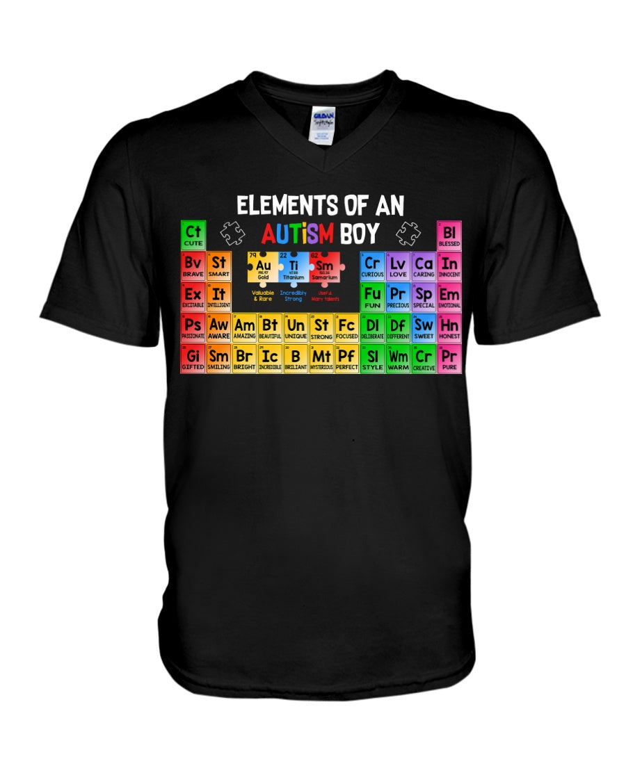Elements Of An Autism Boy - Autism Awareness T-shirt and Hoodie 0520