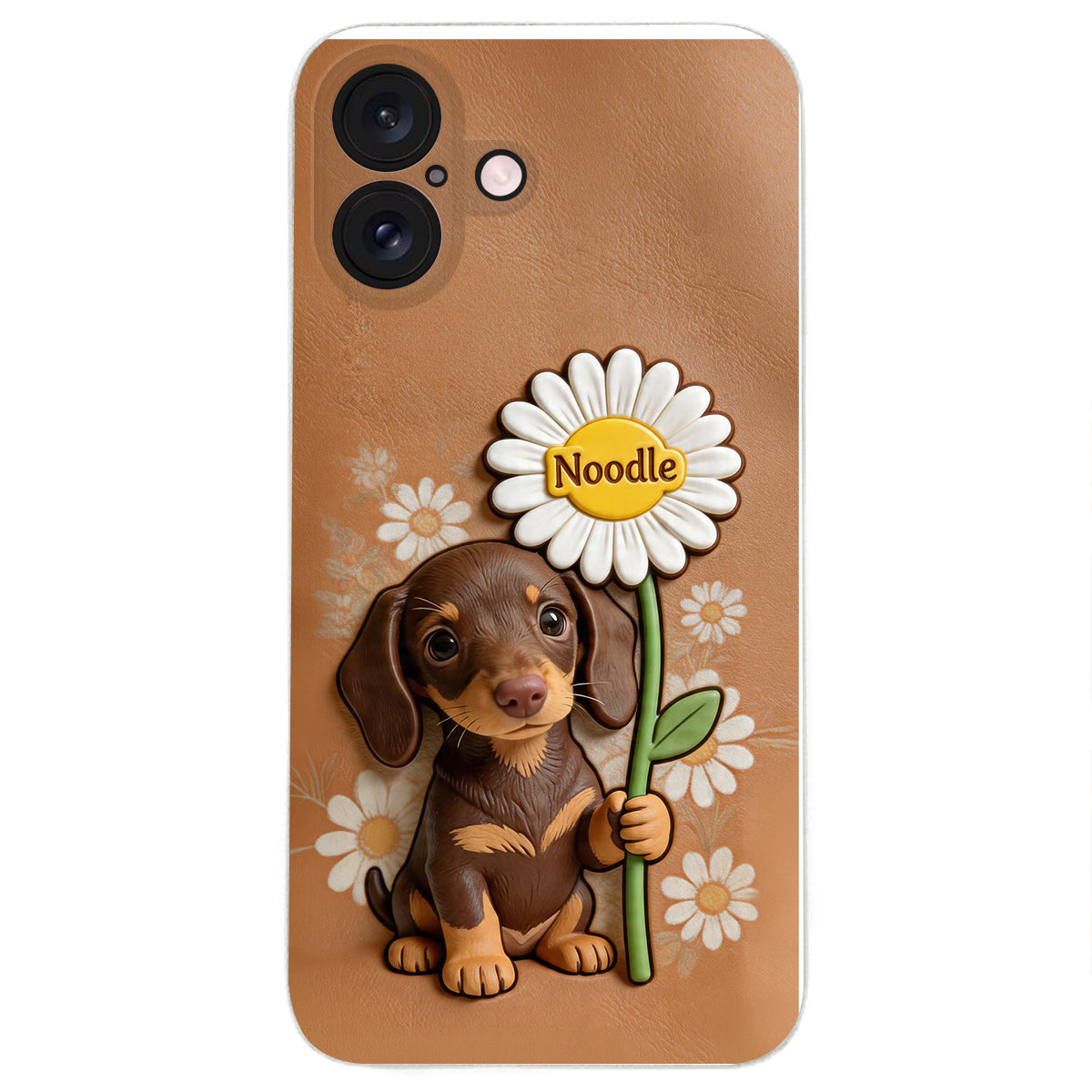 Custom Any Photo - Personalized Dog 3D Embossed Leather Phone Case