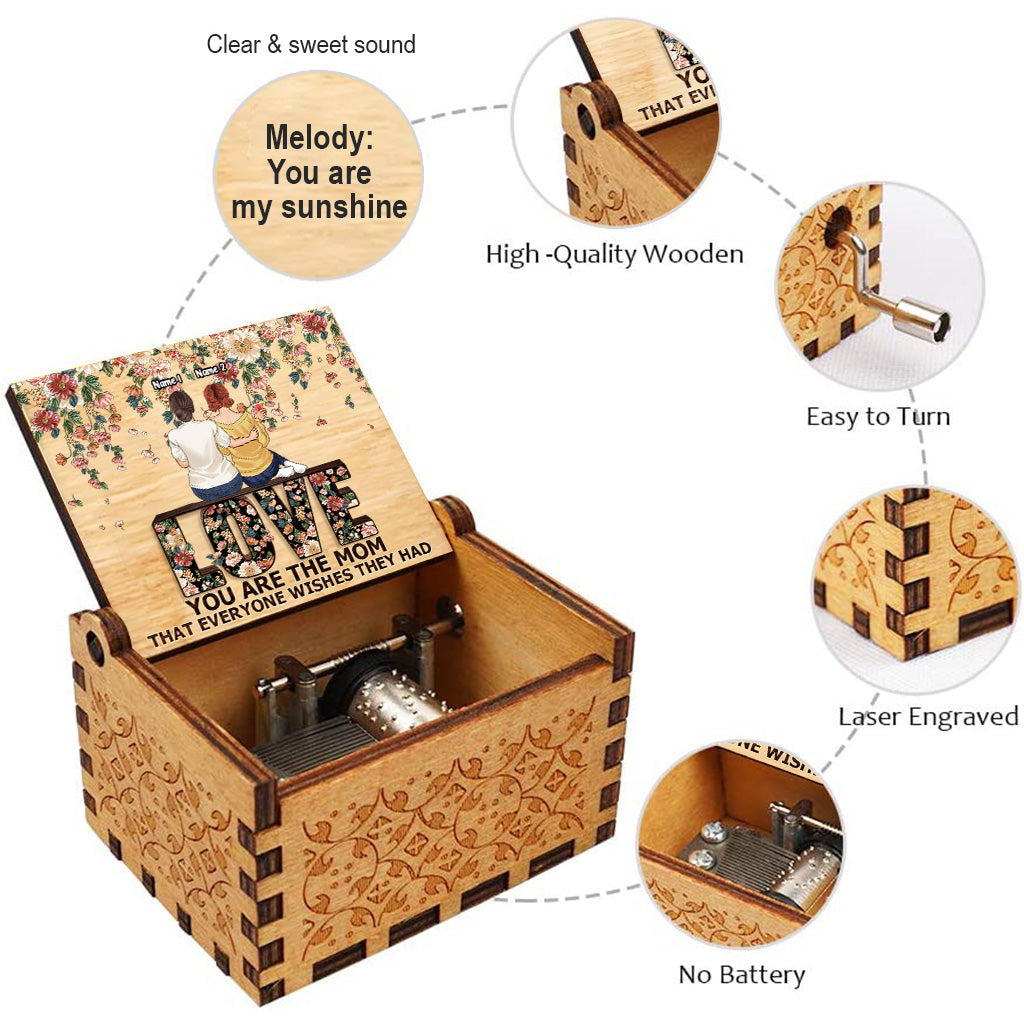 You Are The Mum - Personalized Mother's Day Mother Hand Crank Music Box
