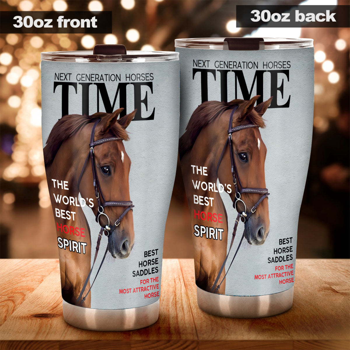 Magazine Covers - Personalized Horse Tumbler
