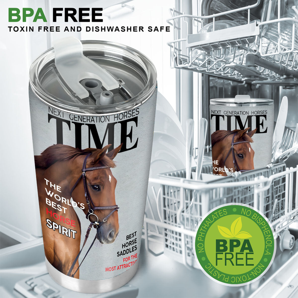 Magazine Covers - Personalized Horse Tumbler