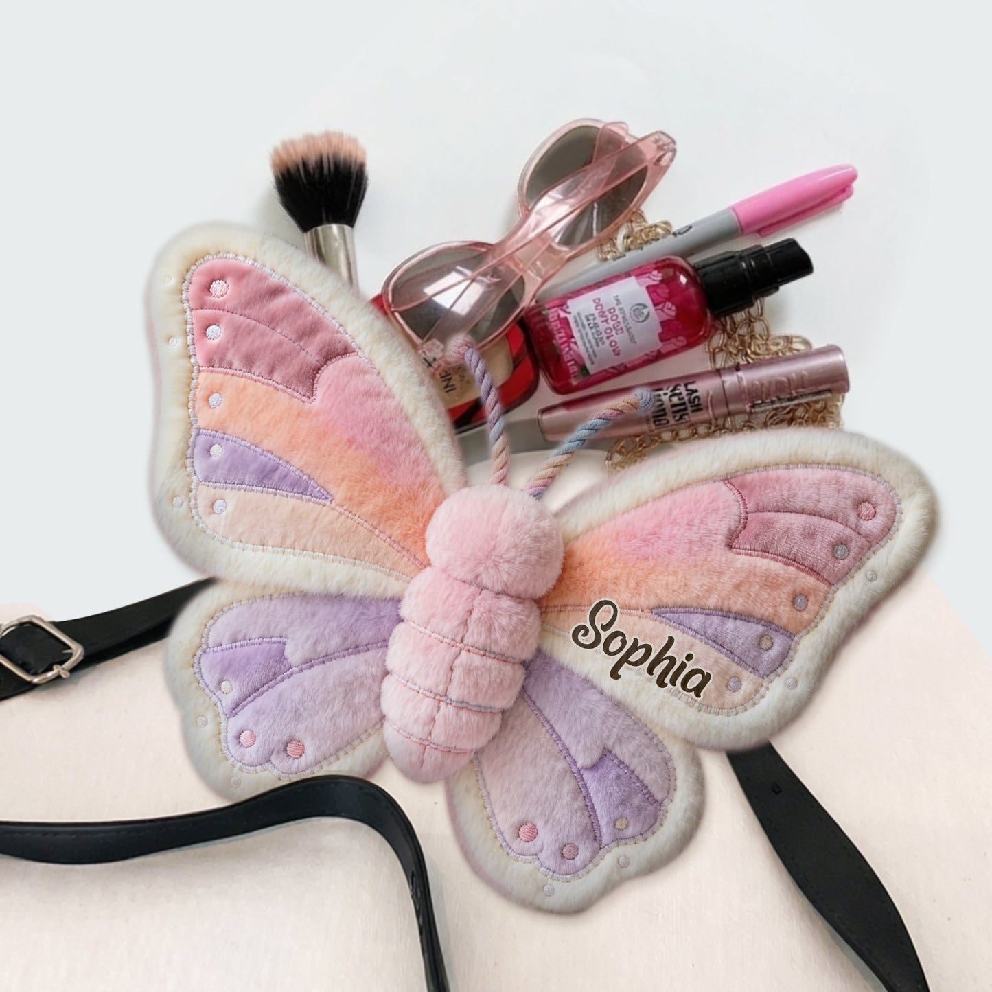 Love Butterfly - Personalized Butterfly Plush Crossbag