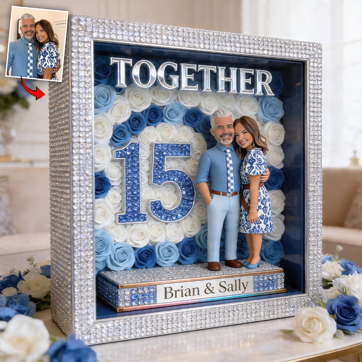 Custom Any Photo Anniversary - Personalized Couple Custom Shaped Acrylic Plaque