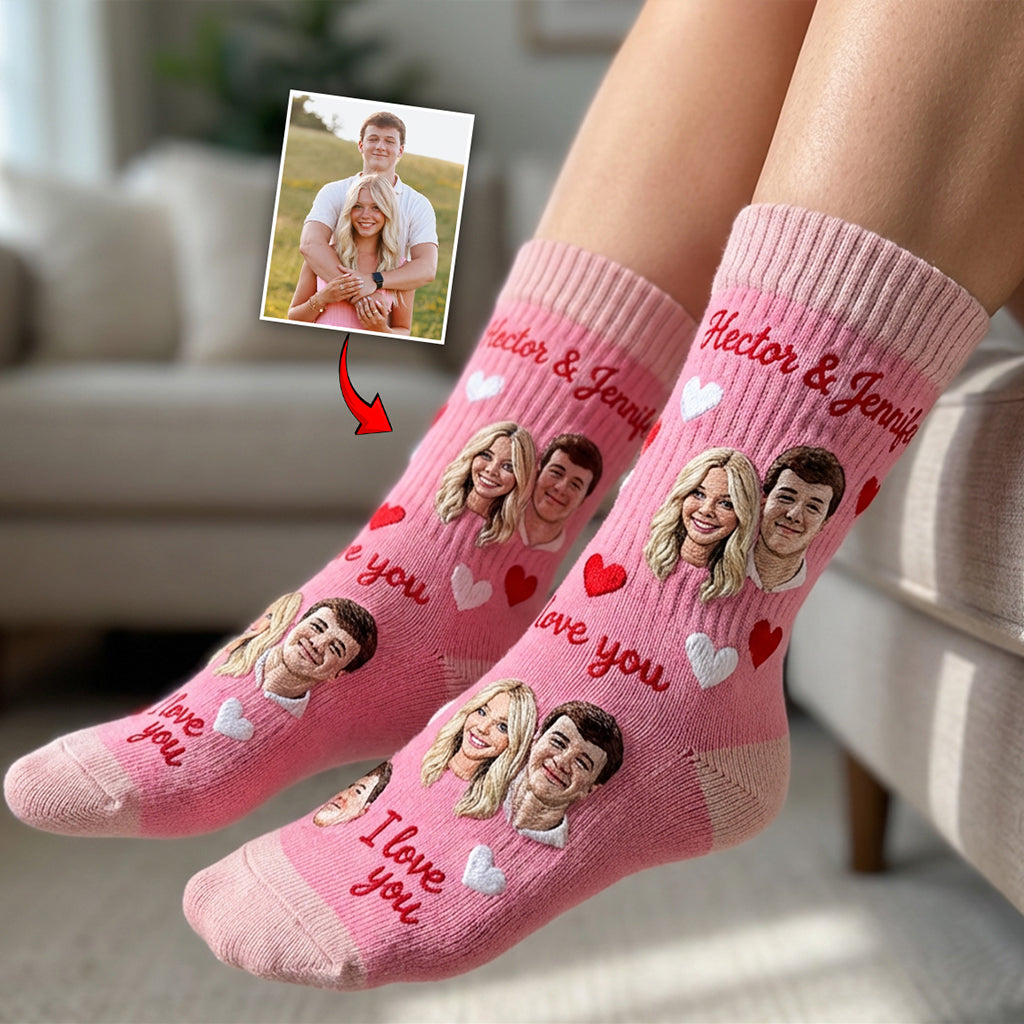 I Love You - Personalized Couple Socks