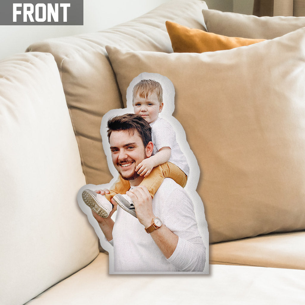 Custom Photo Humanoid - Personalized Step Dad Shaped Pillow
