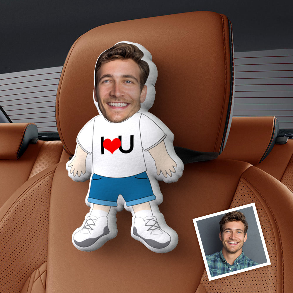 Face Car Seat Car Seat Pillow - Personalized Couple Pillow